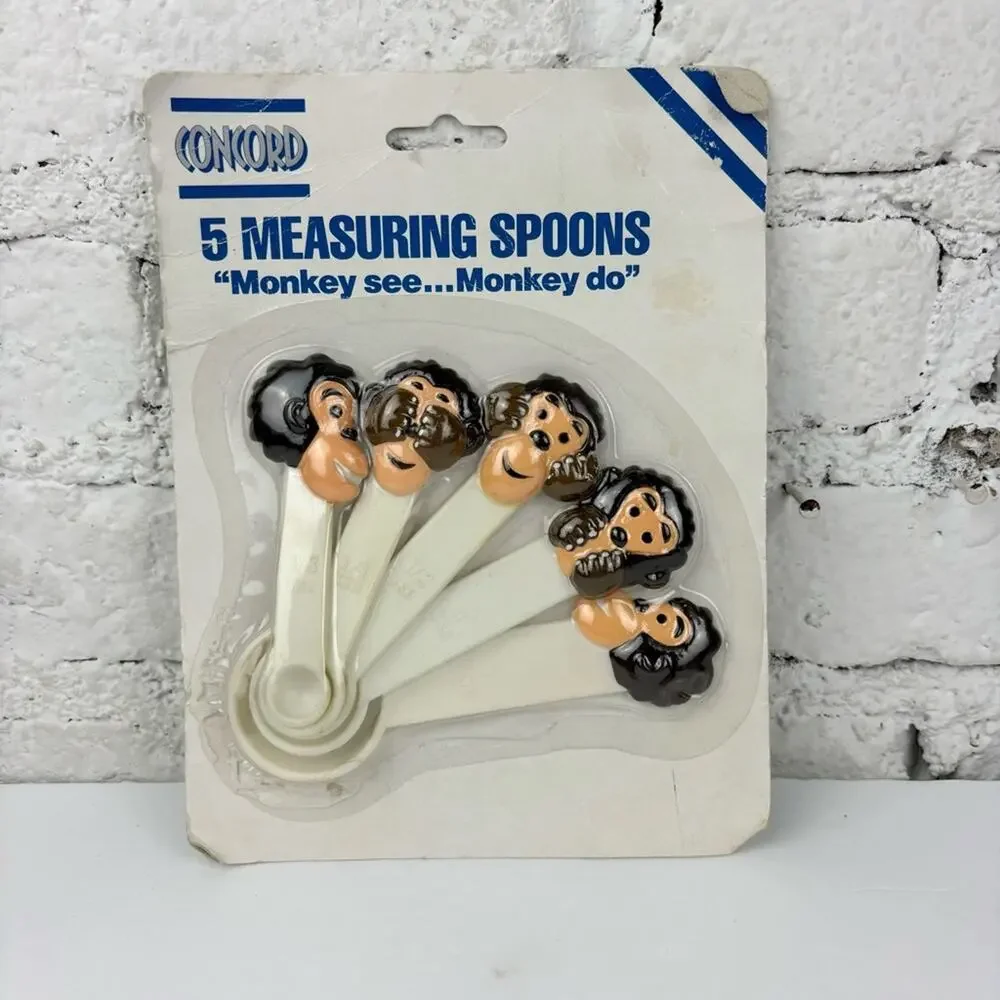 Vintage 90's Monkey See Monkey Do Measuring Spoons